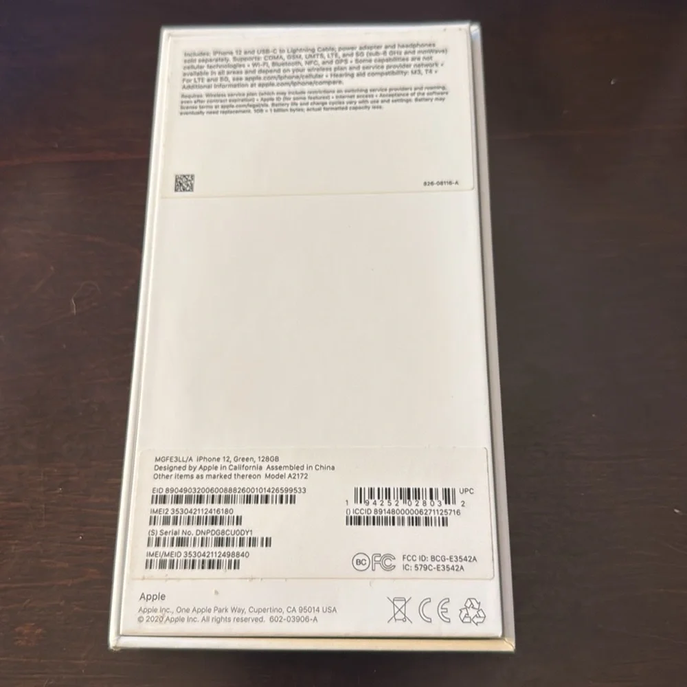 BOX only! Apple iPhone 12 box with logo sticker